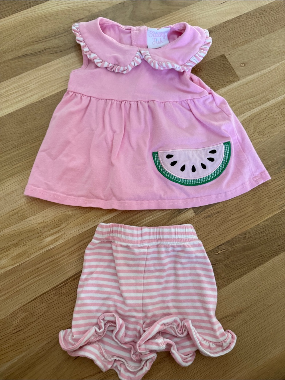 Pink Watermelon Two-Piece Matching Set by Stainy Kids